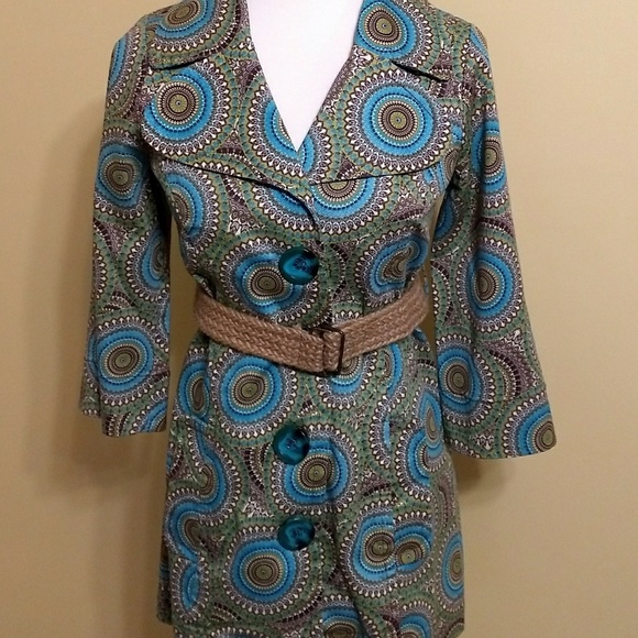 Anthropologie Jackets & Blazers - Ivy Jane Anthropologie Bohemian Style belted pea coat sz XS